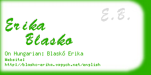 erika blasko business card